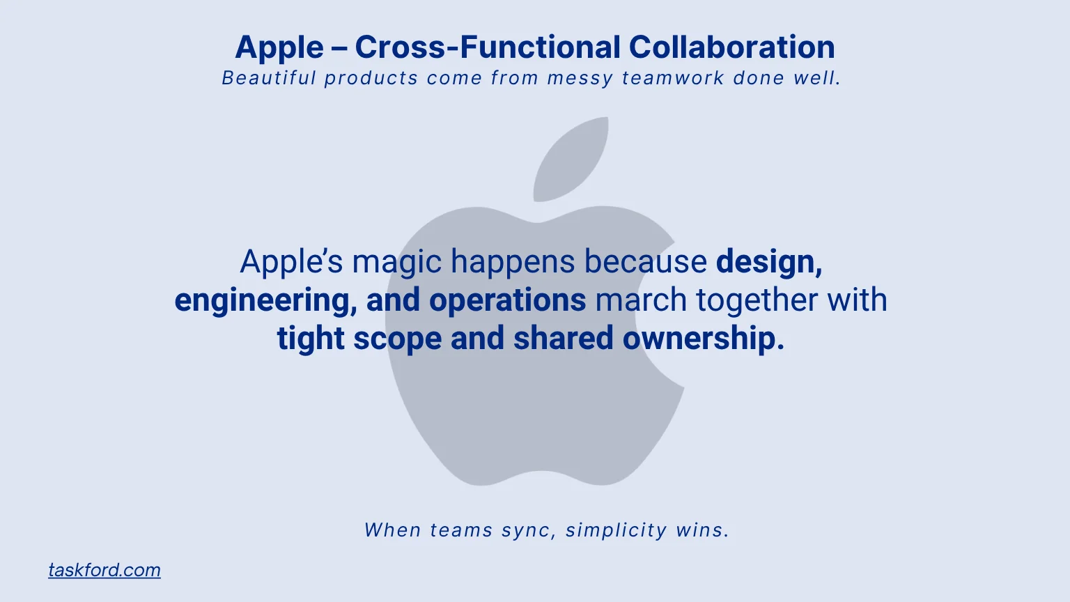 Apple: Cross-Functional Collaboration