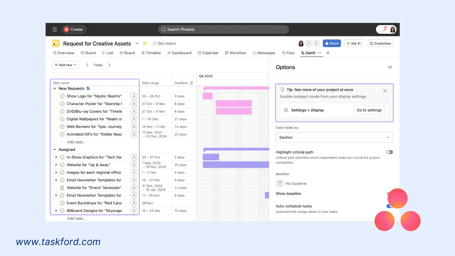 Best Program For Gantt chart - Asana