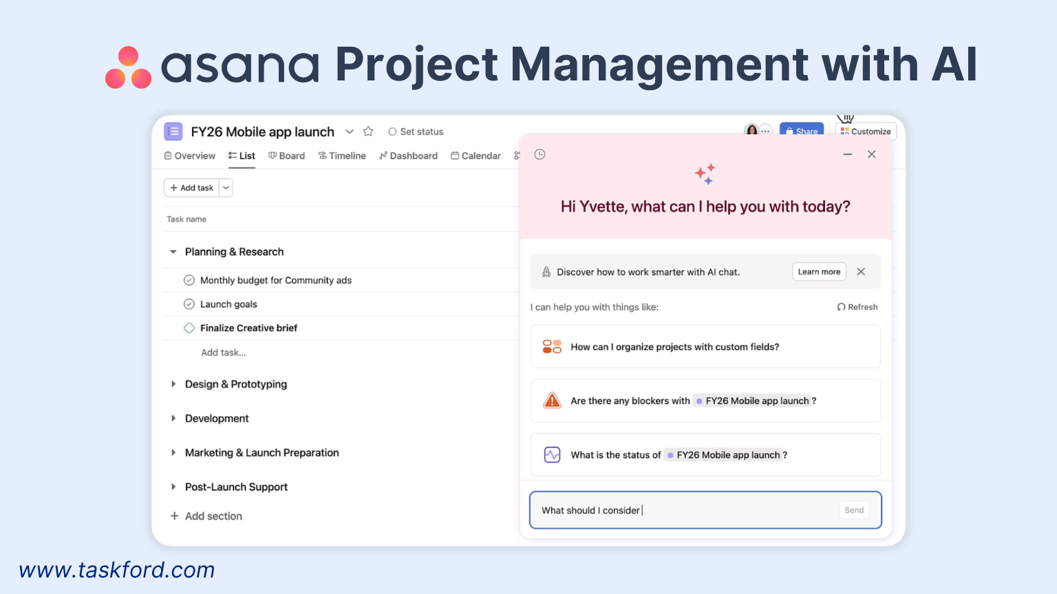 Asana Project Management with AI