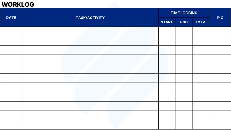 Simple Worklog Template