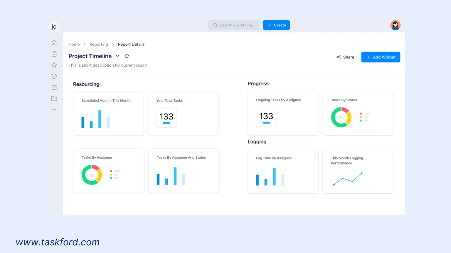 TaskFord's Dashboard