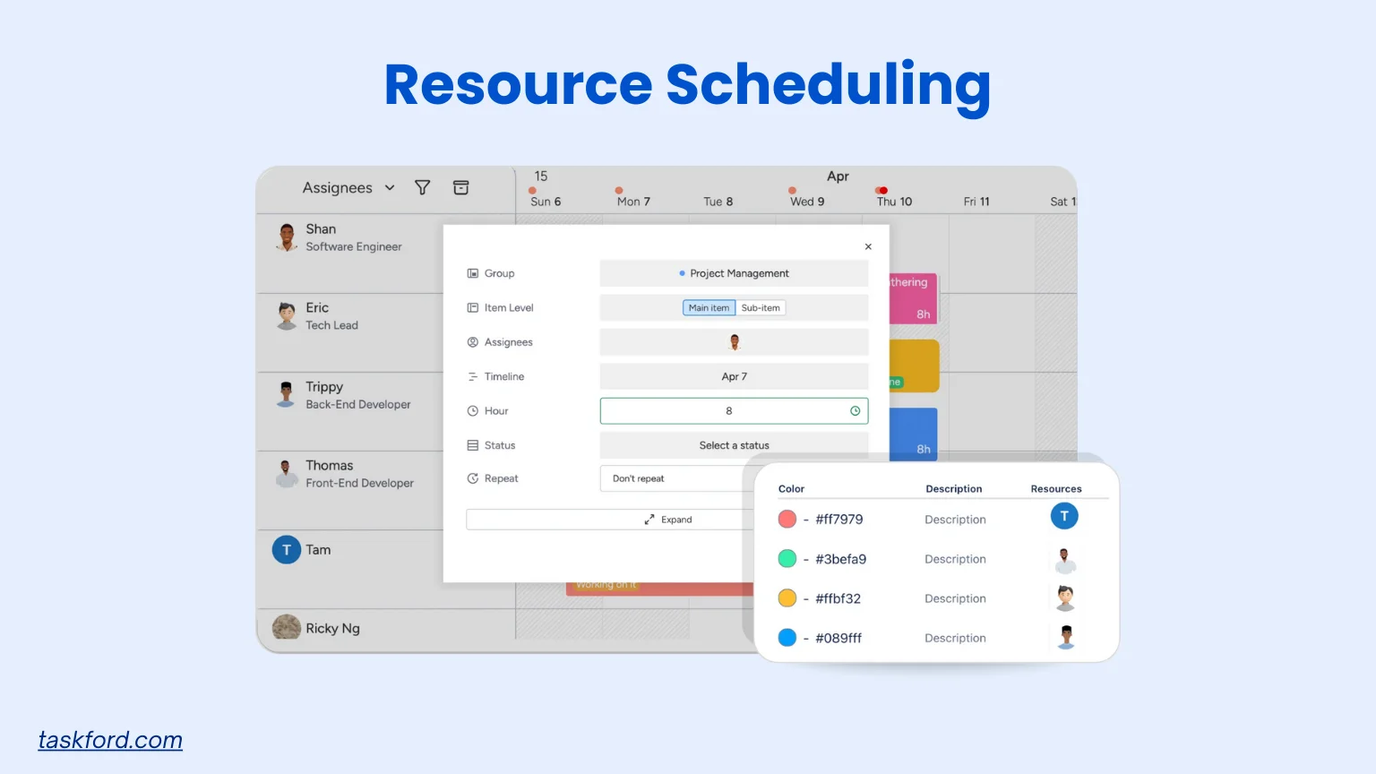 TaskFord Resource Scheduling