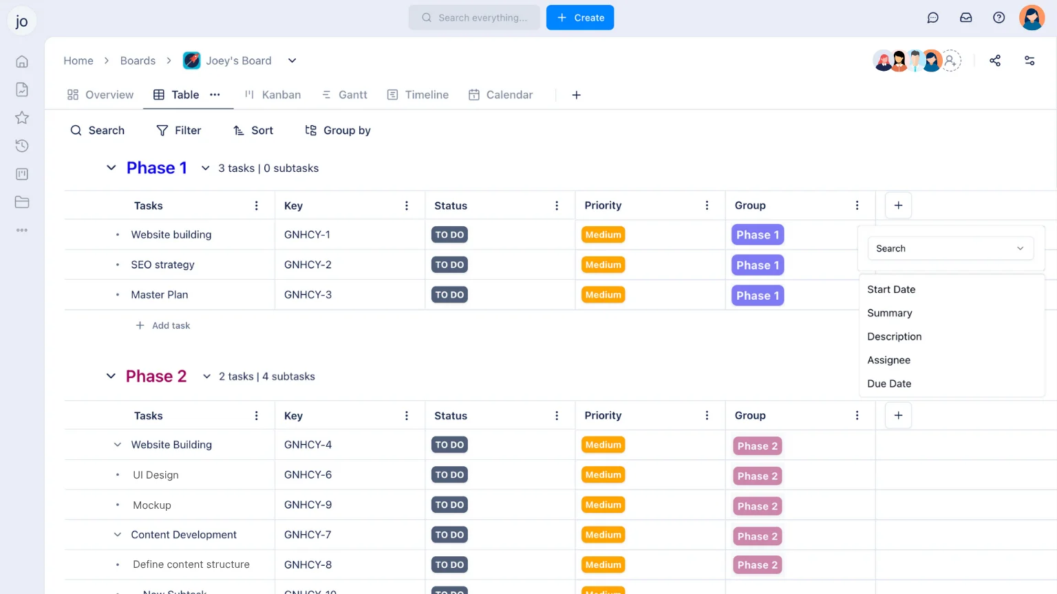 Table View Table View
