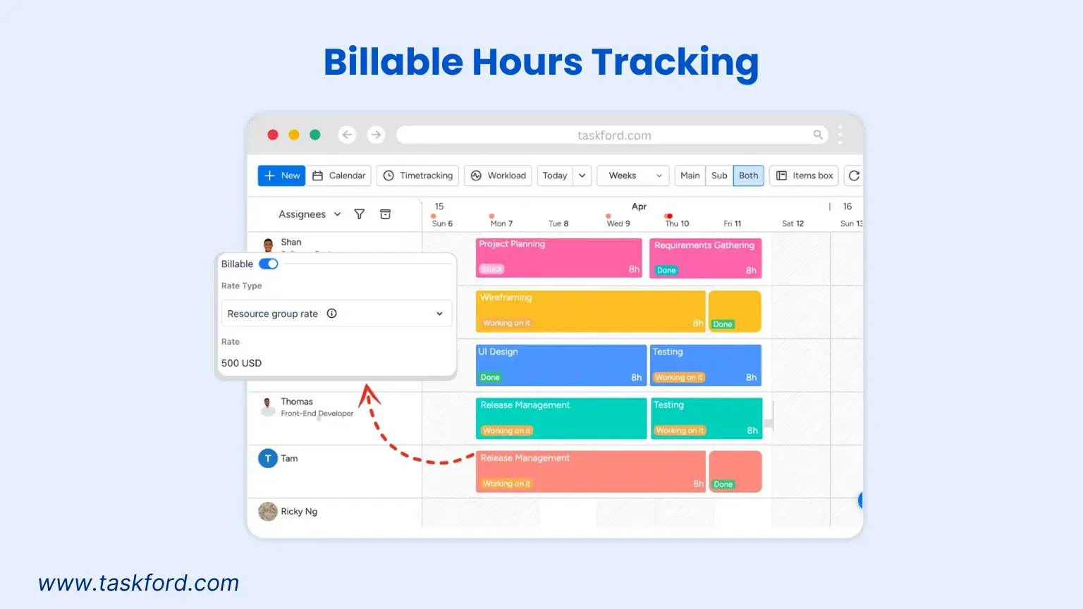 TaskFord Billable Hours