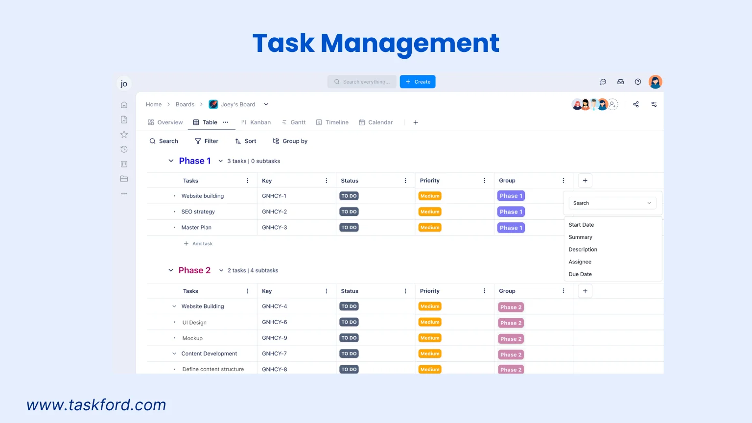 TaskFord Task Management