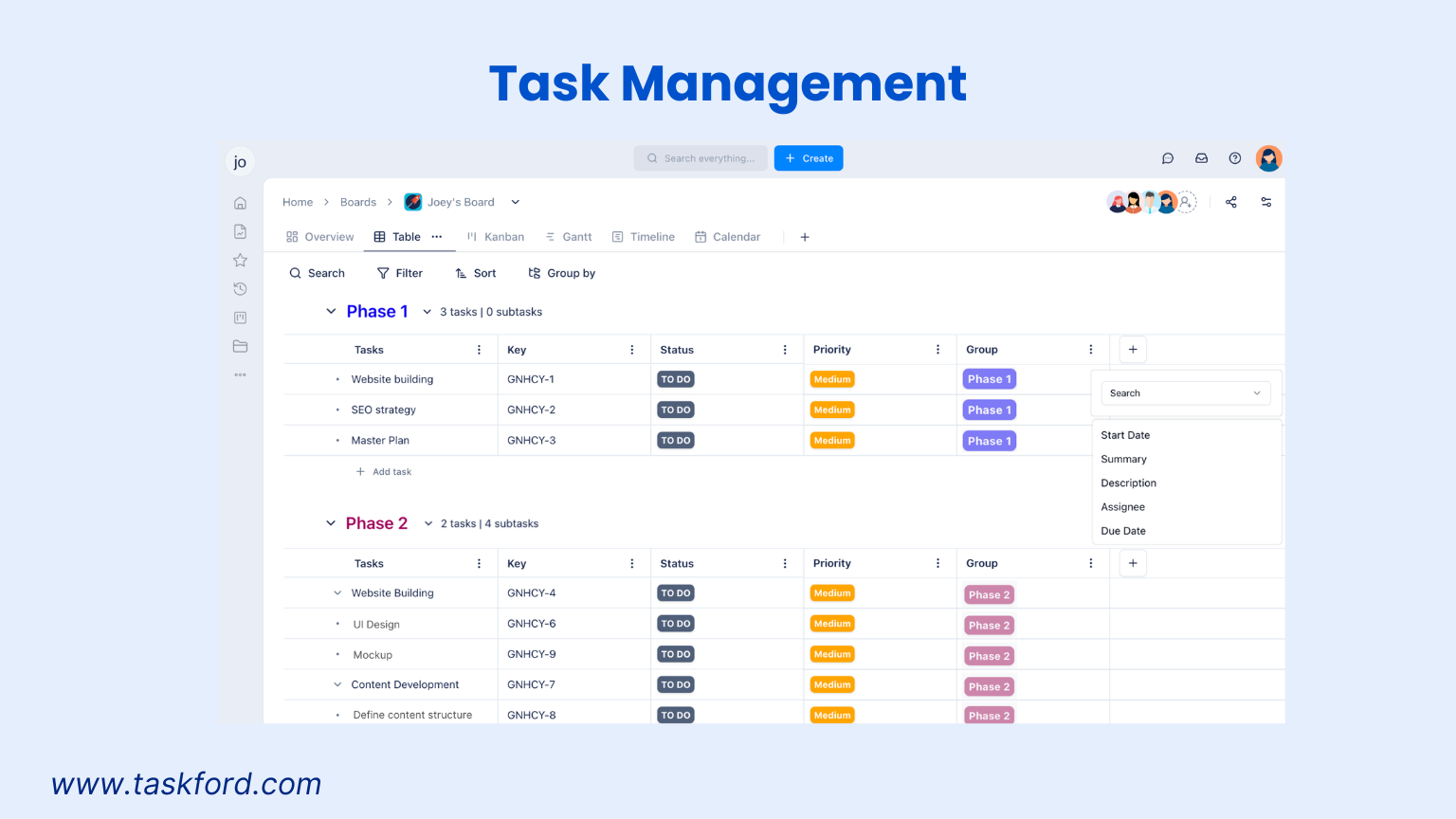 TaskFord Task Management