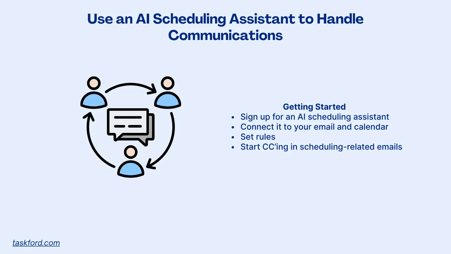 Use an AI Scheduling Assistant to Handle Communications
