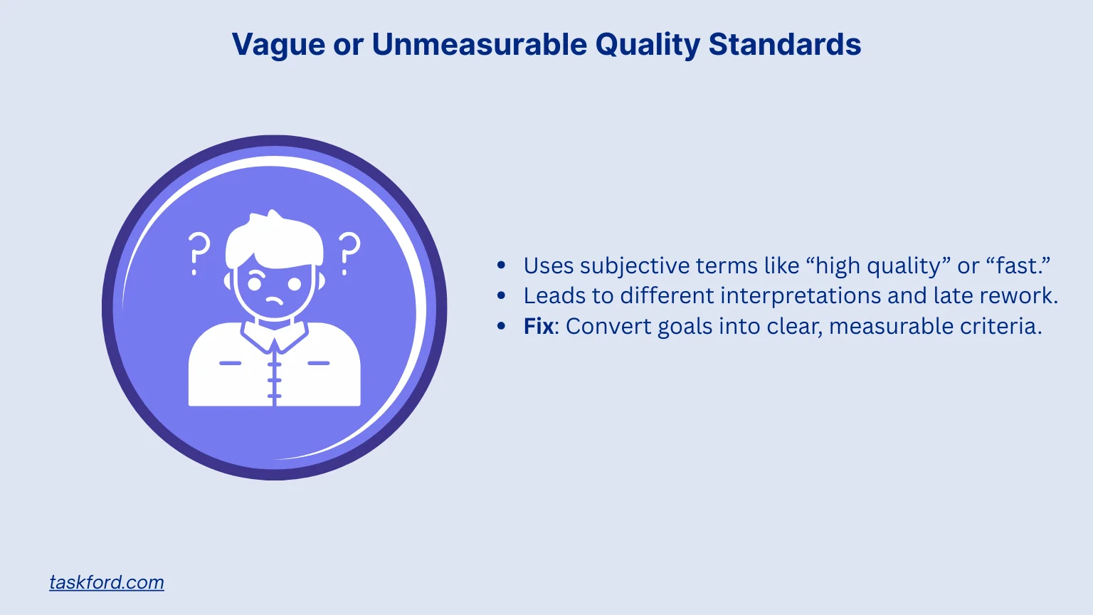 Vague or Unmeasurable Quality Standards
