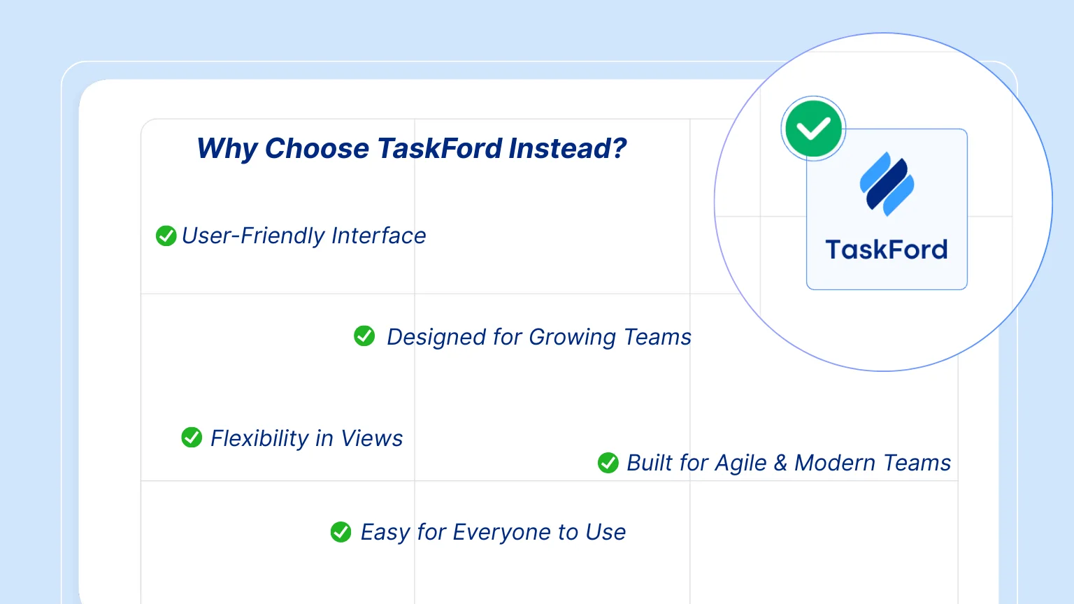 Why choose TaskFord
