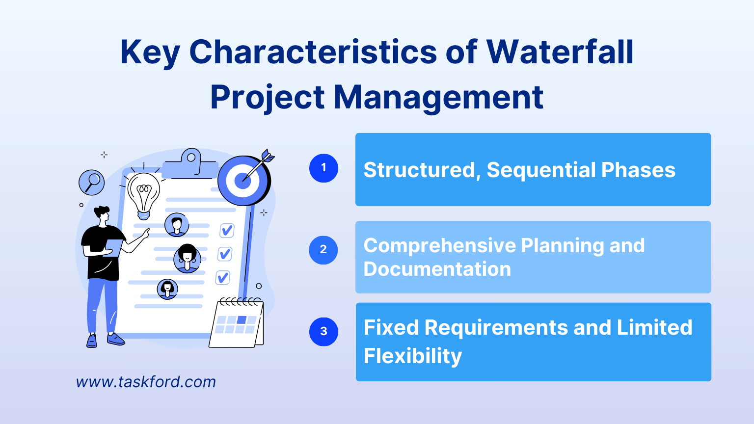 Key Characteristics of Waterfall Project Management