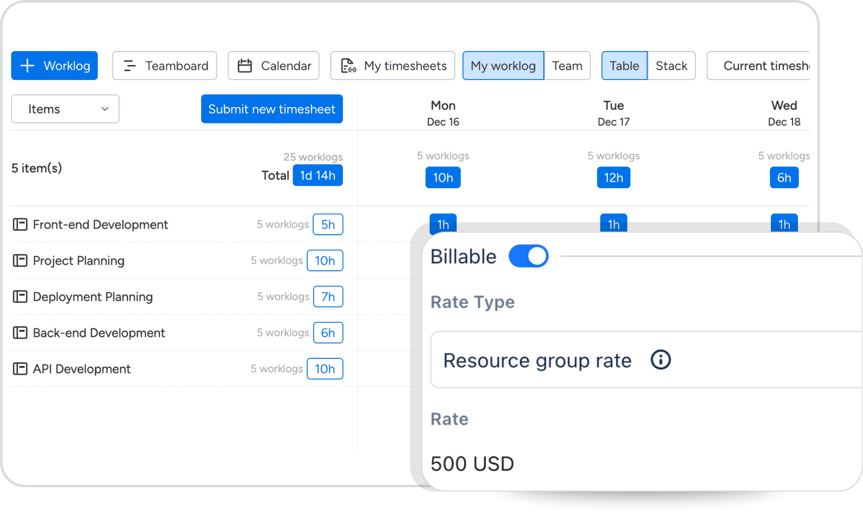 Time Tracking for Billable Hours