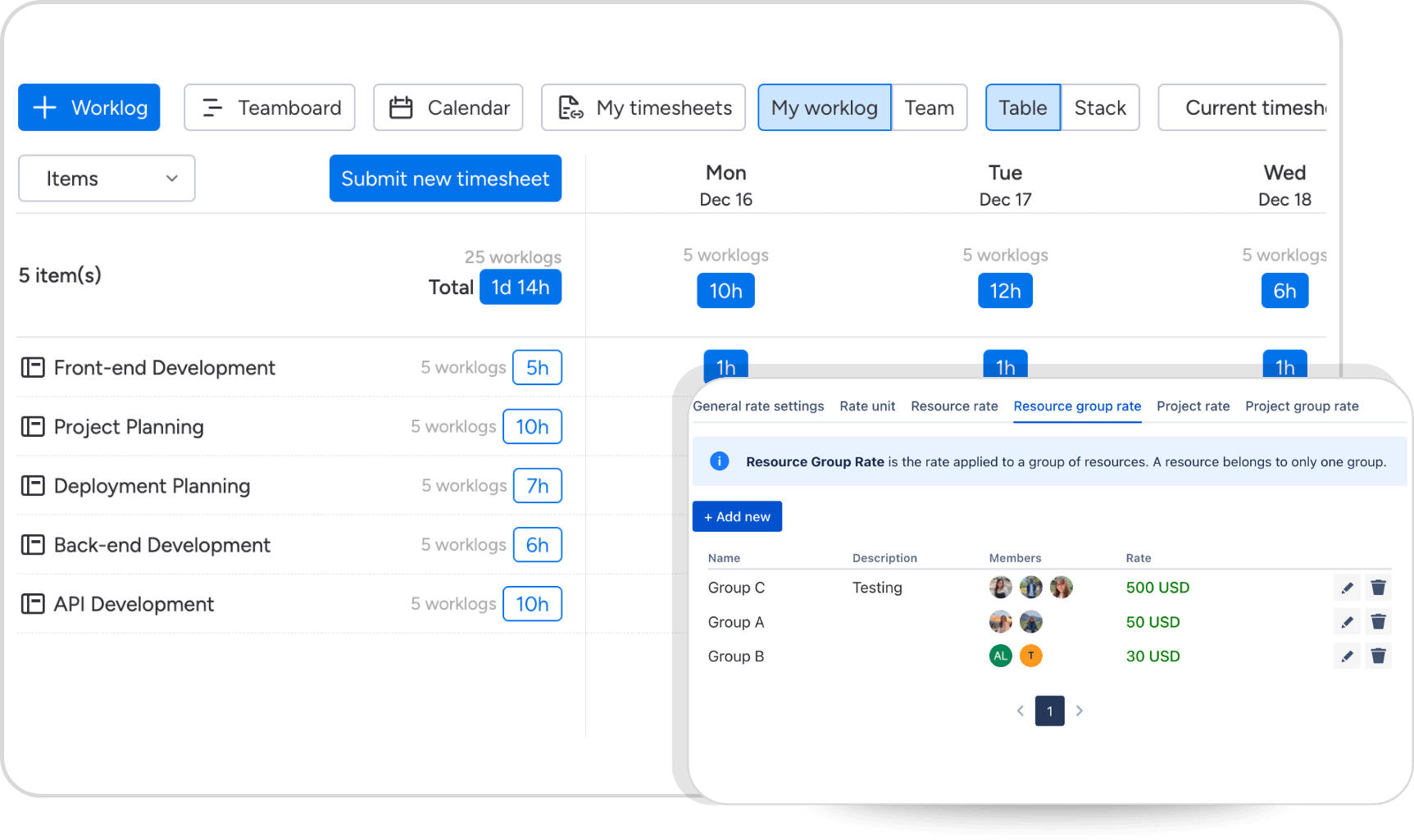 Real-time Time Logging & Cost Monitoring